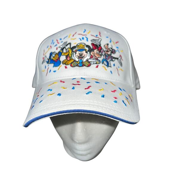 Disney Cruise Line Captain Mickey Mouse and Friends celebration white cap OS - Picture 3 of 8